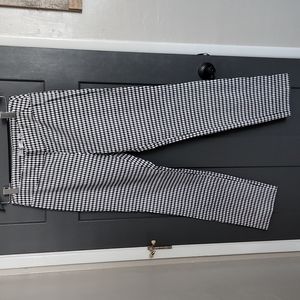 Black and white Checked slacks